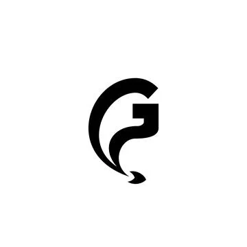 Letter G initial logo with launched rocket. Spaceship rocket logo Stock Illustration