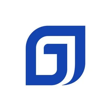 Letter G J Initial Icon Vector Logo Template Stock Illustration