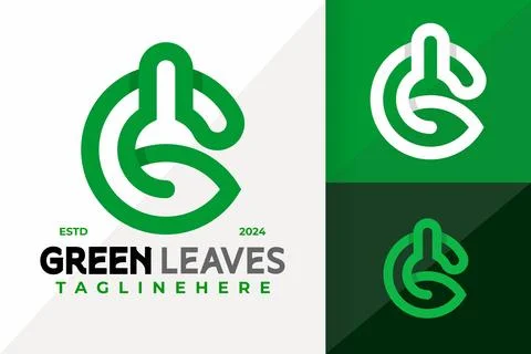 Letter G Leaf Logo Icon Vector Design. Creative simple logos designs illust.. Stock Illustration