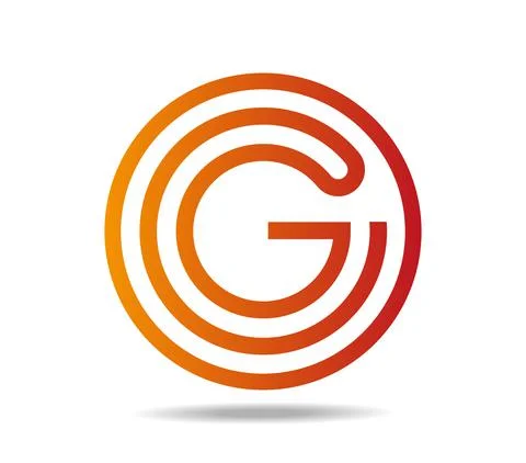 Letter G in linear shape of a maze Stock Illustration