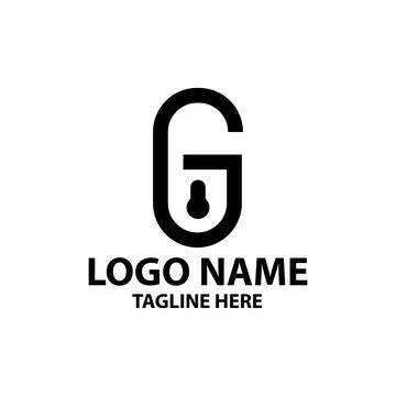 Letter G lock open logo design vector Stock-Illustration