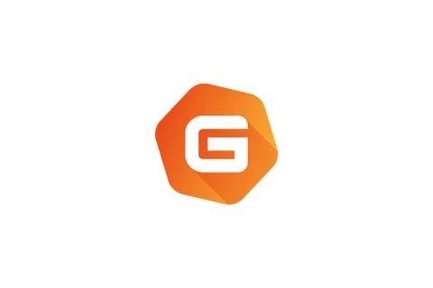 Letter G logo design . modern letter G in the rounded corner hexagon . vector Stock Illustration
