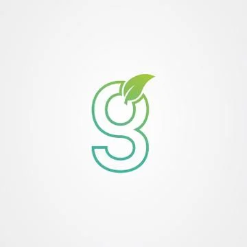 Letter g logo with leaf element, arbor day. ecology concept Stock Illustration