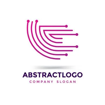 Letter G logo technology dot connection. Alphabet G logotype icon Monogram Illustrazione stock