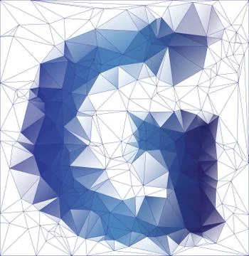 Letter G low poly Stock Illustration