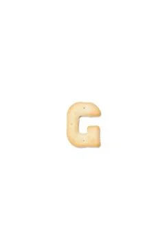 Letter G made of cracker cookie Foto stock