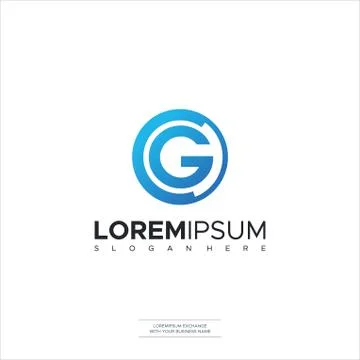 Letter G Modern Shape Logo Design Template Element Illustrazione stock