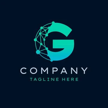 Letter G Molecule Logo, Bio tech Connect Dots Science Technology Logo Design  Stock Illustration
