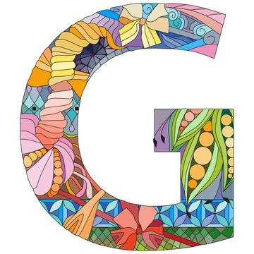 Letter G monogram, engraving design. Vector illustration. Stock Illustration