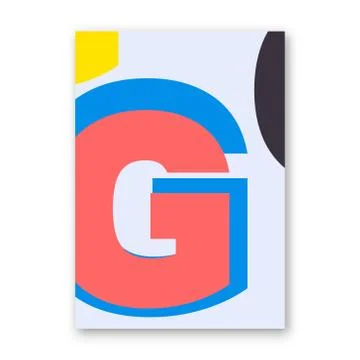 Letter G poster Stock Illustration