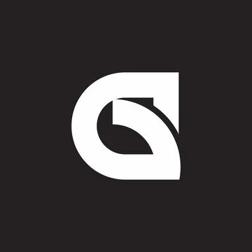 Letter g simple geometric lines abstract logo vector Illustrazione stock