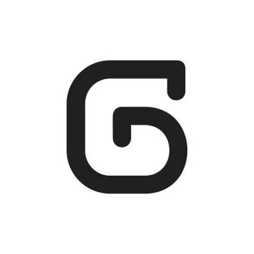 Letter g simple line cute design logo vector Illustrazione stock