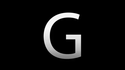 Letter G with slice effect typography. Black solid and green screen backgro.. Stock Footage 312400576