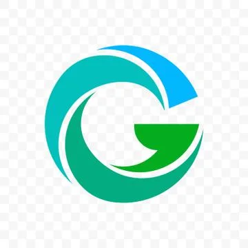 Letter G vector blue and green icon Stock Illustration