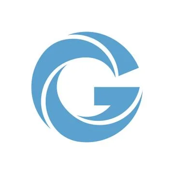 Letter G vector blue icon Illustrazione stock