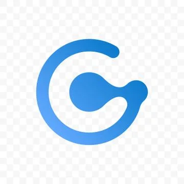 Letter G vector blue icon Stock Illustration