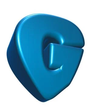 Letter g on white background - 3d illustration Stock Illustration
