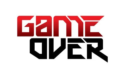 Letter game over design vector Stock Illustration