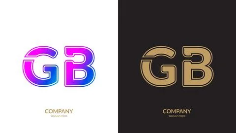 Letter GB logo design vector template. Stock Illustration