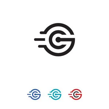 Letter GC logo design vector template, cg logo design, gc logo Stock Illustration