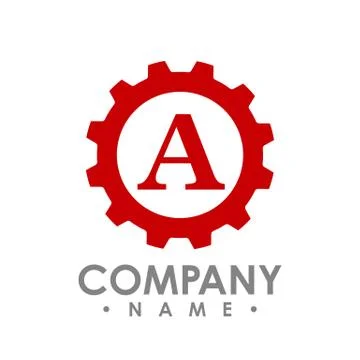 Letter A Gear logo concept- vector logo concept illustration. Abstract logo s Stock Illustration