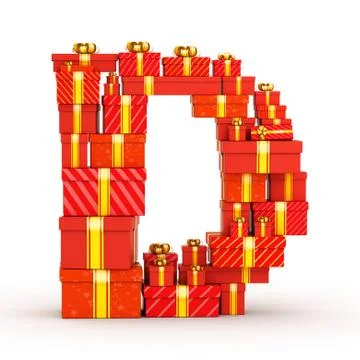 Letter from gifts Illustrazione stock