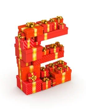 Letter  from gifts Illustrazione stock