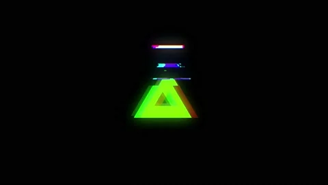Letter A Glitched shape design motion graphic. Stock Footage 154540187