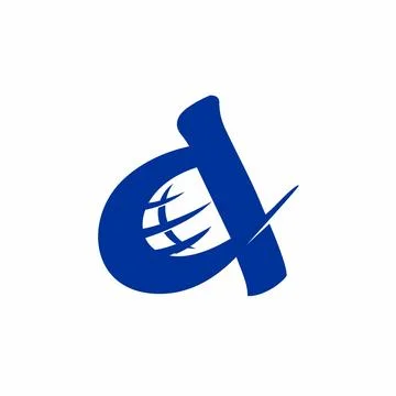 Letter A globe creative logo design Stock Illustration
