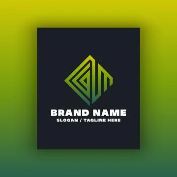 Letter GM logo design template Stock Illustration