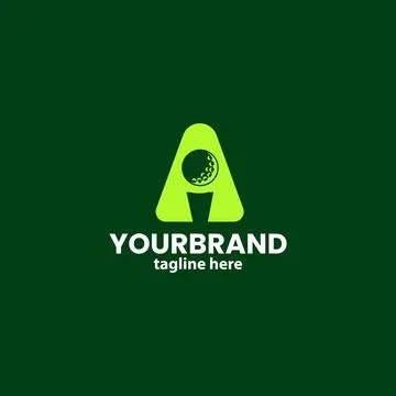 Letter A golf logo design vector 스톡 일러스트