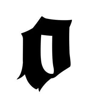 Letter, in the Gothic style. Vector. Alphabet. Calligraphy and lettering. Med Stock Illustration