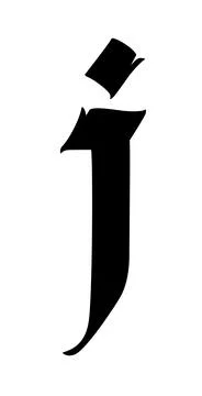 Letter, in the Gothic style. Vector. Alphabet. Calligraphy and lettering. Med Stock Illustration