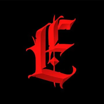 Letter A, in the Gothic style. Vector. Alphabet. Calligraphy and lettering. M Stock Illustration