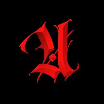 Letter A, in the Gothic style. Vector. Alphabet. Calligraphy and lettering. M Stock Illustration