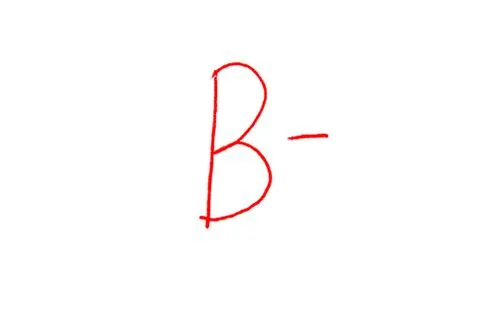 Letter grade b- Stock Photos