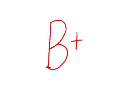 Letter grade b+ Stock Photos