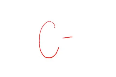 Letter grade c- Stock Photos