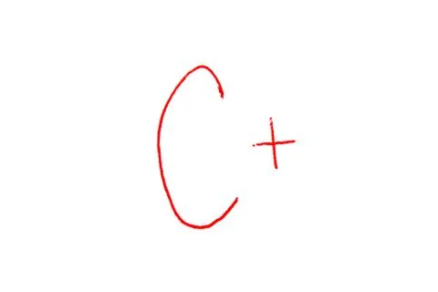 Letter grade c+ Stock Photos