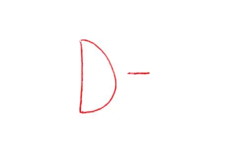 Letter grade d- Stock Photos