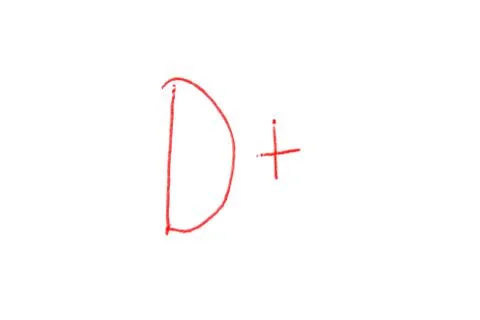 Letter grade d+ Stock Photos