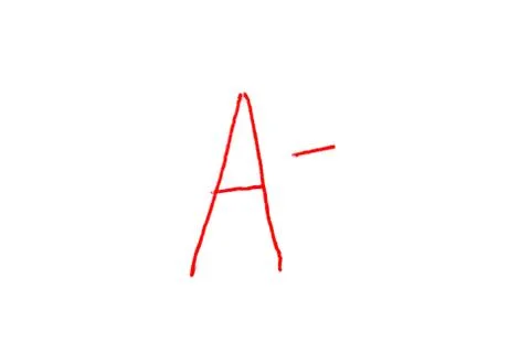 Letter grade a- Stock Photos