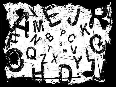 Letter Grunge Background  Stock Illustration