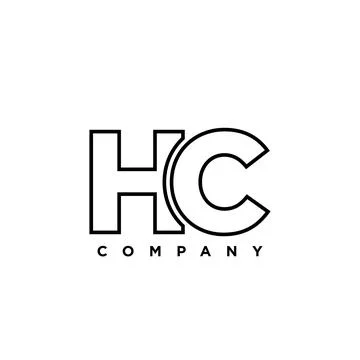 Letter H and C, HC logo design template. Minimal monogram initial based log.. 库存插图