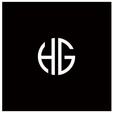 Letter H and letter G logo Stock Illustration