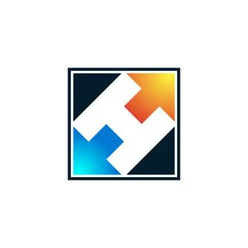 Letter H Arrow Square Shape Logo Template Illustration Design. Vector EPS 10. 스톡 일러스트
