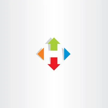 Letter h arrows icon vector symbol logo Stock-Illustration