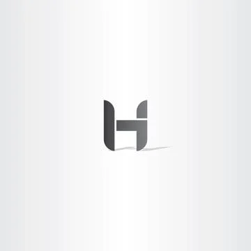 Letter h black logotype vector icon element 스톡 일러스트