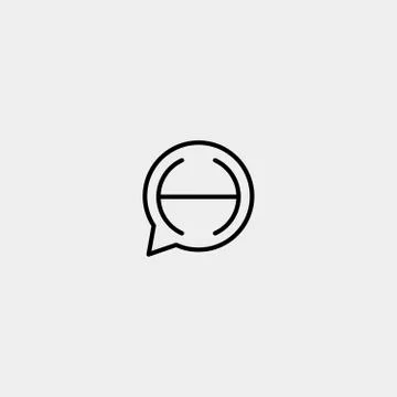 Letter H Chat Logo Template Vector Design Stock Illustration
