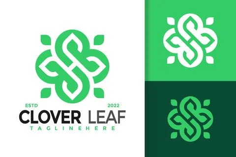 Letter H Clover Leaf Logo Design, brand identity logos vector, modern logo, L Stock Illustration